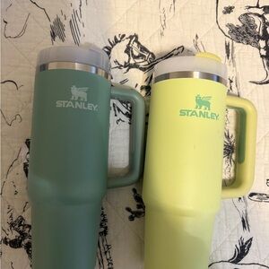 Stanley Dual-Tone Travel Mugs in Green and Yellow